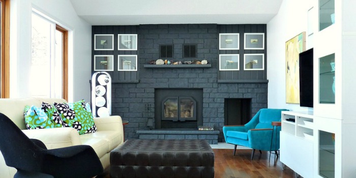 Brick Fireplace Painting in Fishers IN